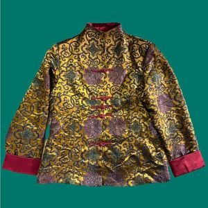 Vintage Brocade Asian Silk Coat ⚜️